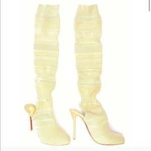 Christian Louboutin- sock boots, thigh high
